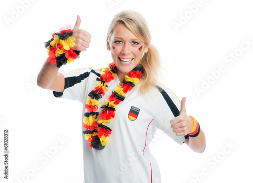 Blonder Fußballfan