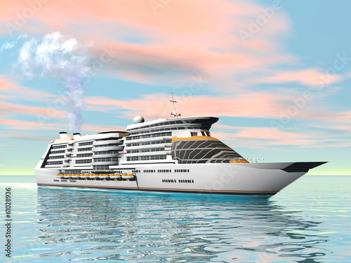 Cruise ship - 3D render