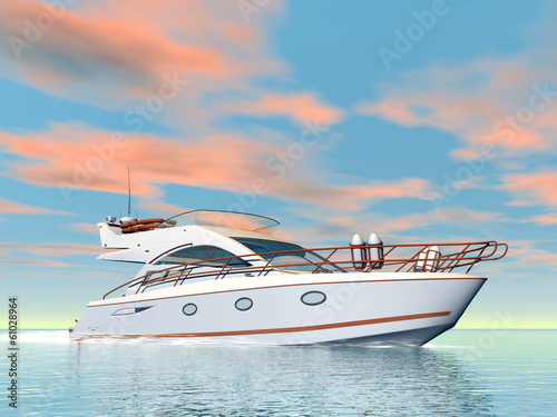 Quiet yacht - 3D render © Elenarts