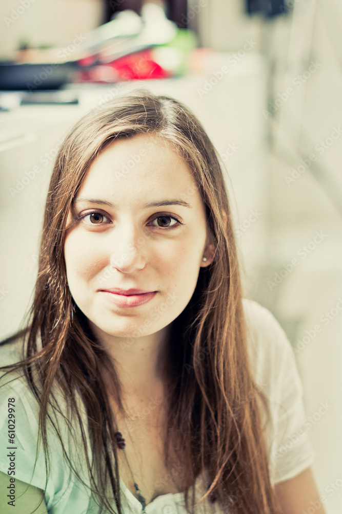 young woman smiling