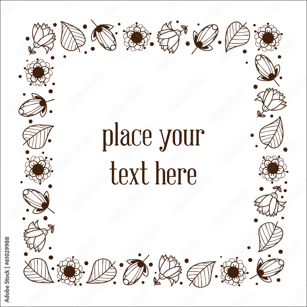 Floral frame. Floral frame.