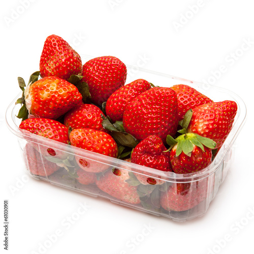 Photos Box or punnet of strawberries