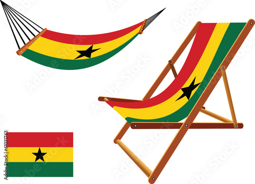 ghana hammock and deck chair set