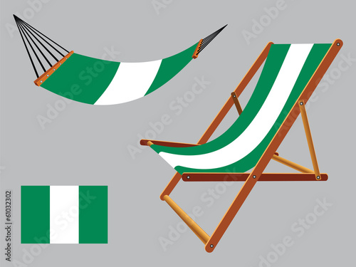 nigeria hammock and deck chair set
