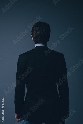 Rear view of a stylish businessman