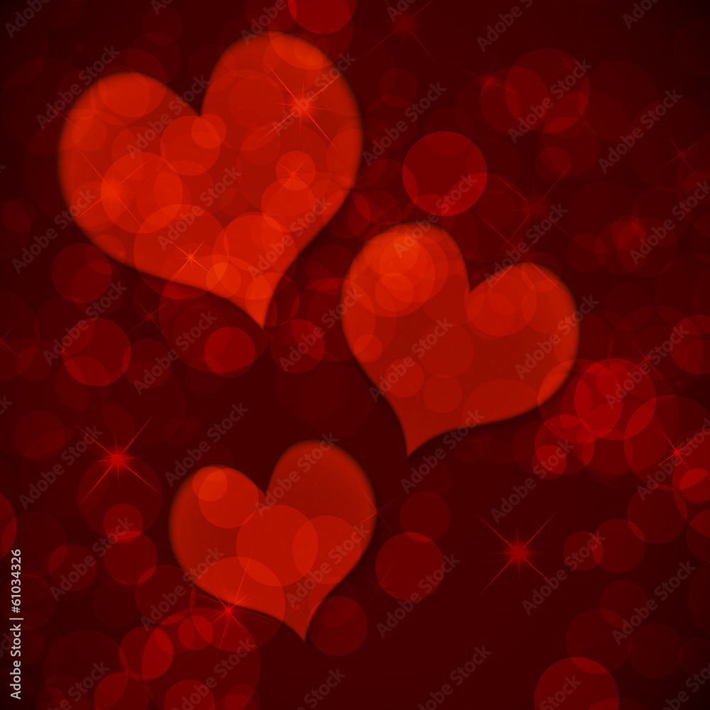 Fototapeta Valentine's day background with hearts