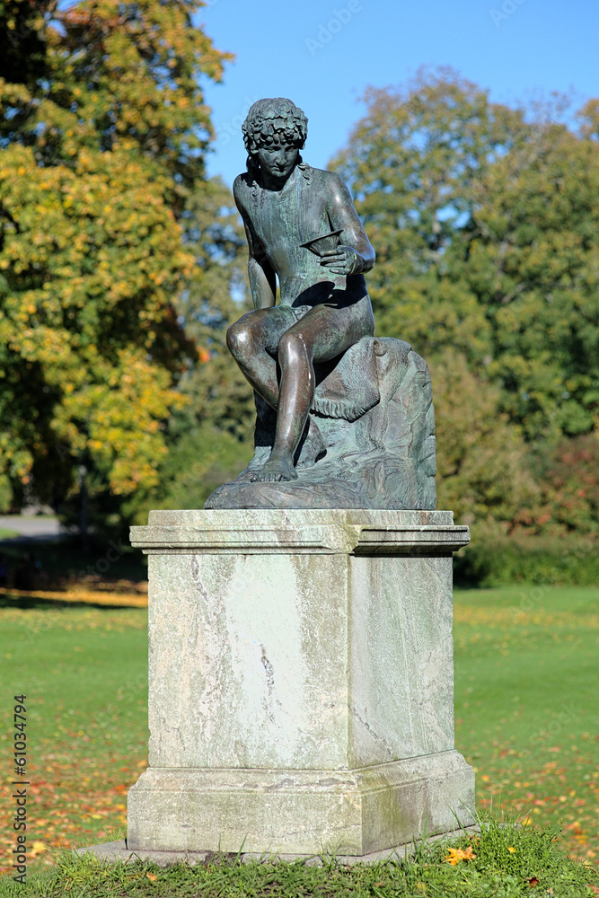 Sitting Bacchus near the Rosendal Palace in Stockholm, Sweden