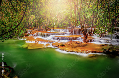ฺฺBeautiful waterfall emerald Erawan  light, Kanchanaburi photo