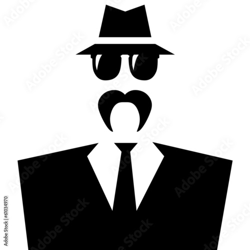 Gangster con mostacho.