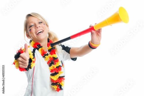 Fußballfan mit Wuwuzela