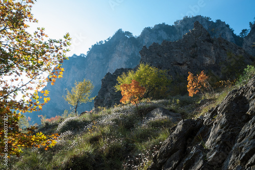 Mountain landscape in Epirus, Greece, in autumn