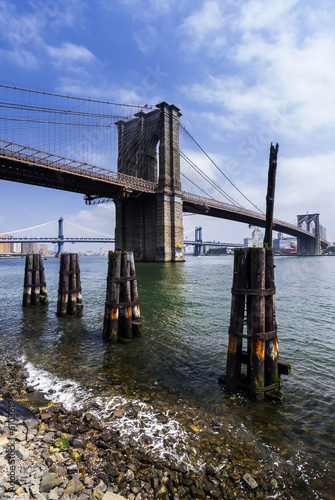 Hudson River mit Brooklyn bridge, New York