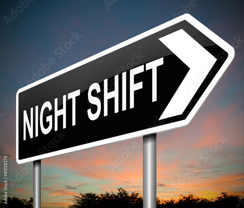 Night shift concept.