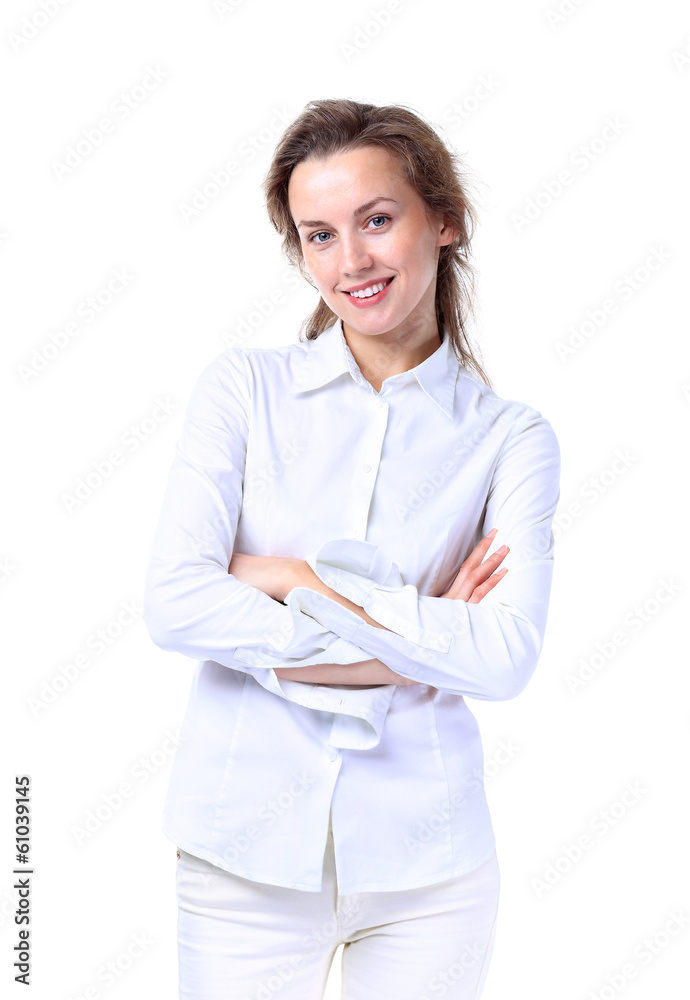 Successful business woman with arms crossed Successful business woman with arms crossed