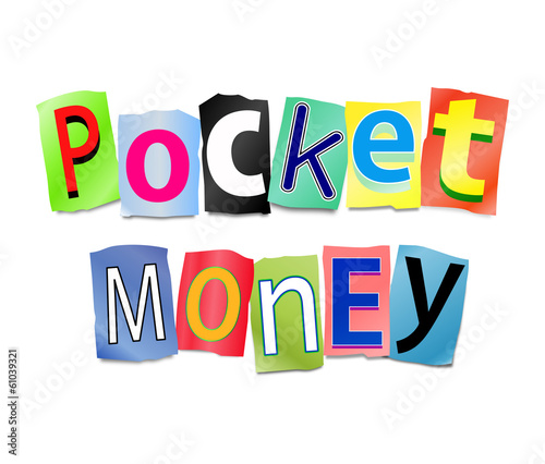 Pocket money concept.