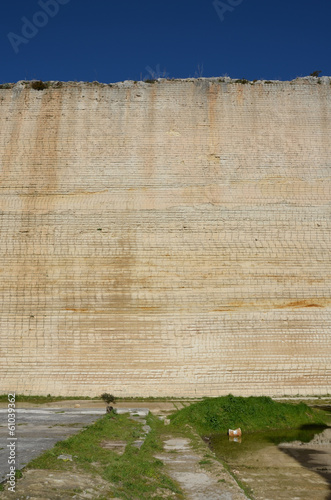 Canvas Print tuff quarry wall