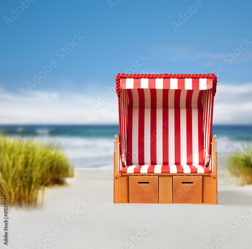 Strandkorb am Strand