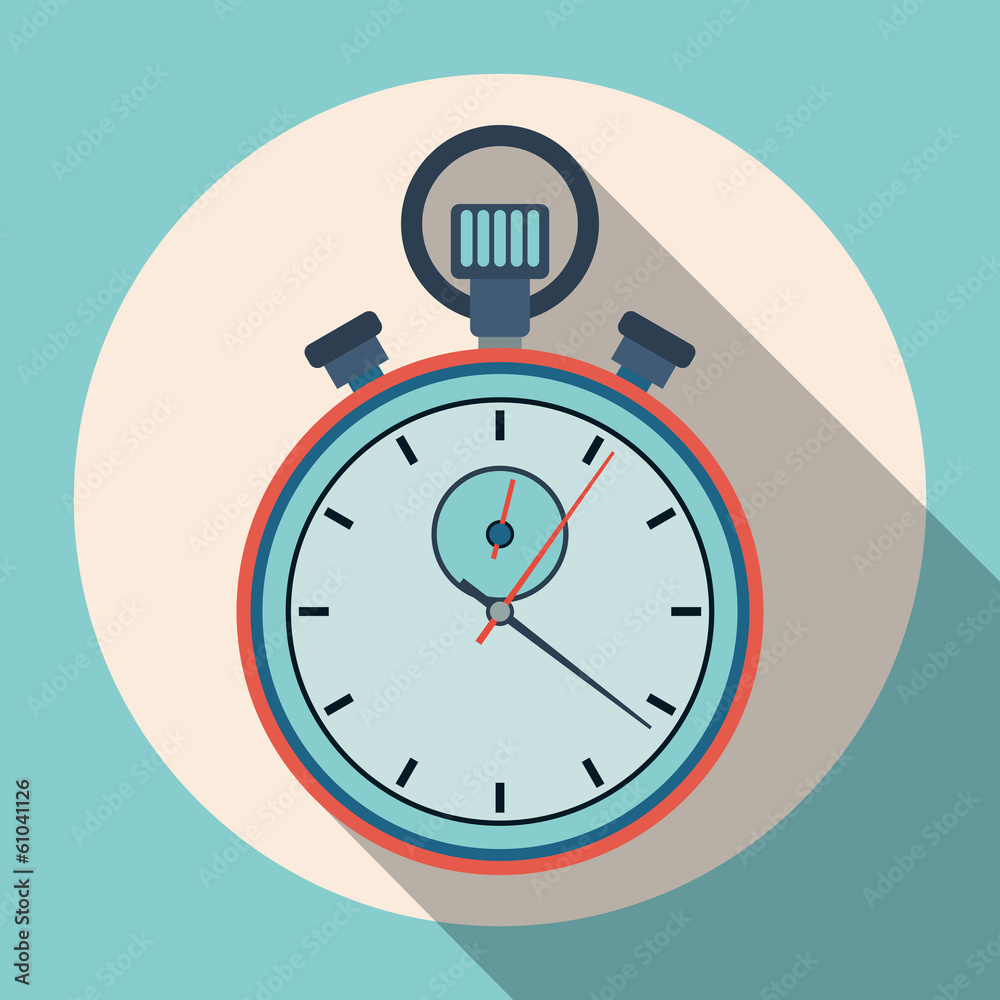 Stopwatch flat vector illustration Stopwatch flat vector illustration