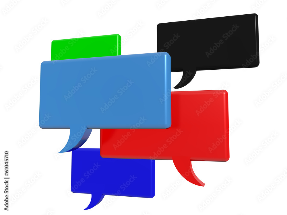 Isolated multiple chat bubble. Isolated multiple chat bubble.