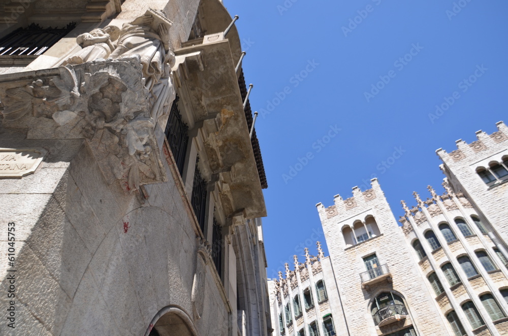 Naklejka premium Via Laietana, Barcelona, Espagne