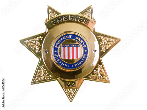 sheriff badge isolated on white background