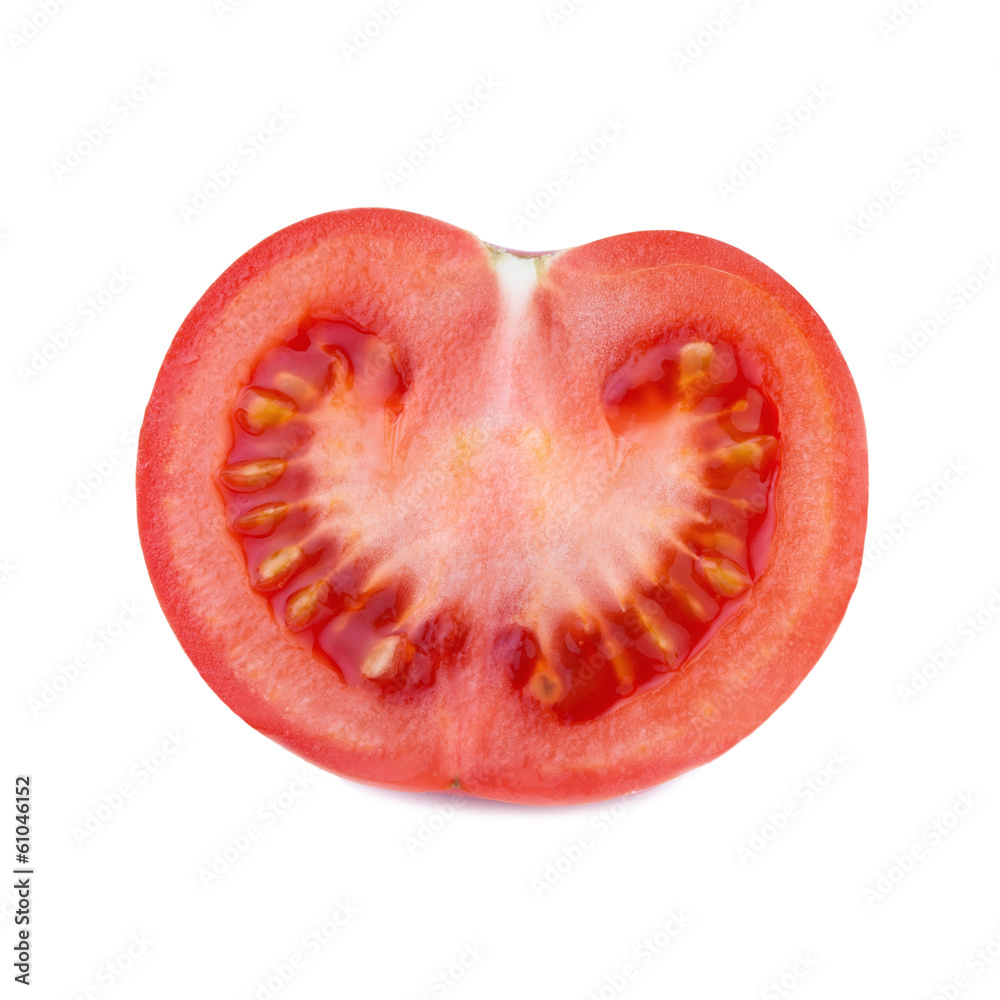 Half Tomato isolated on white Half Tomato isolated on white
