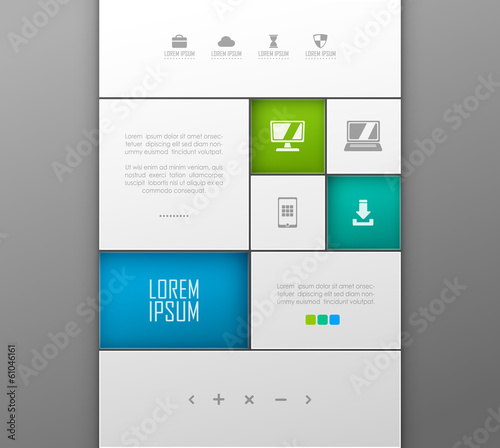 Vector website template design