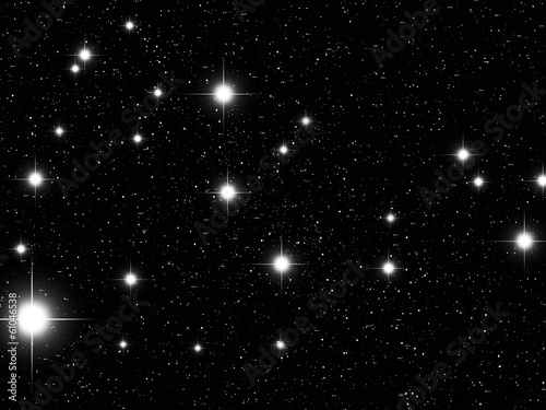Virgo Zodiac sign bright stars in cosmos