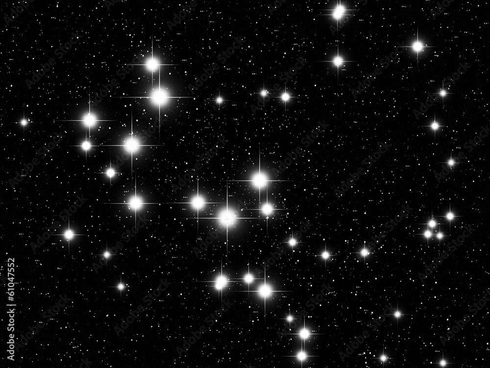 Fototapeta premium Sagittarius Zodiac sign bright stars in cosmos