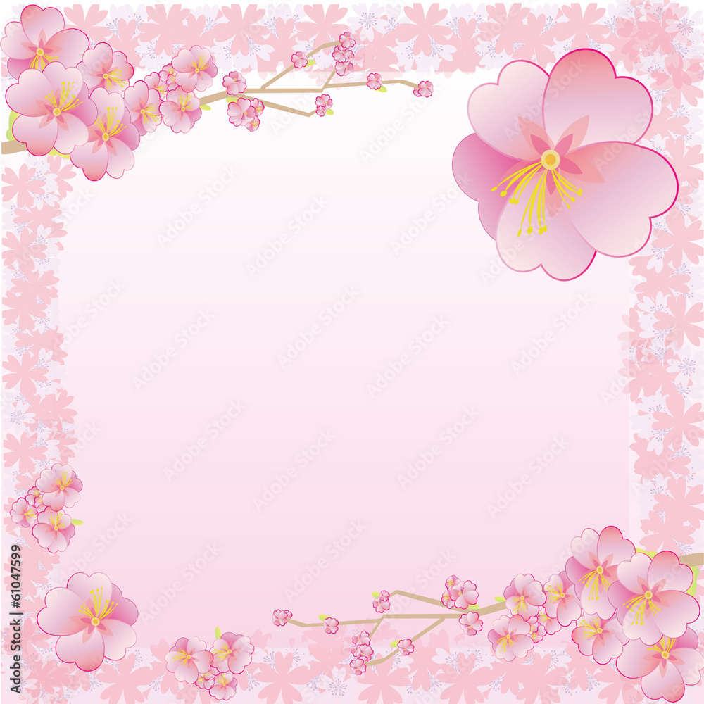 Fototapeta premium 桜のレター cherry