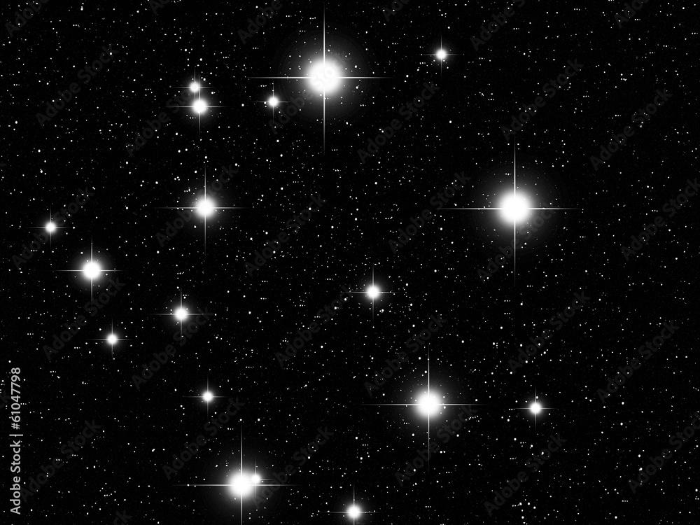 Obraz premium Libra Zodiac sign bright stars in cosmos