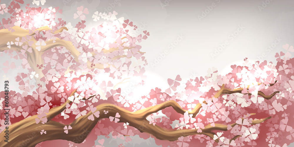 Fototapeta premium Sakura branch blooming