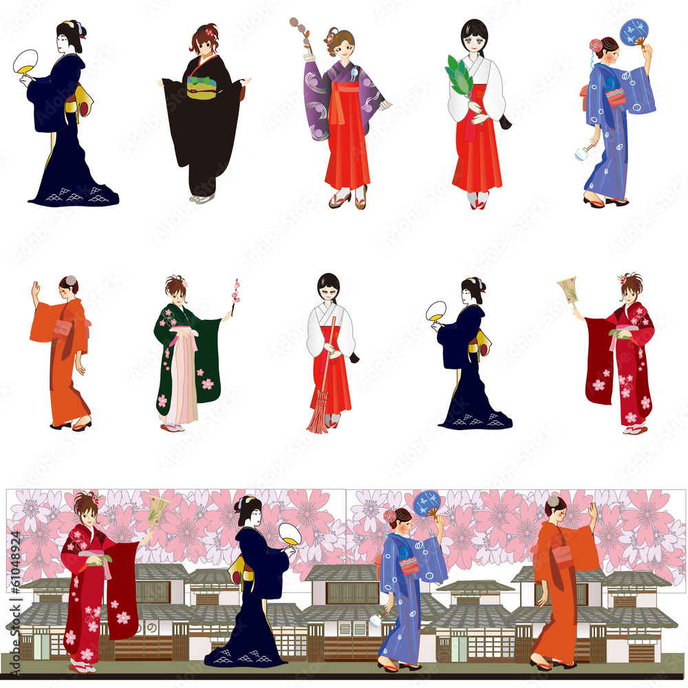 日本の女性達　Japanese women .