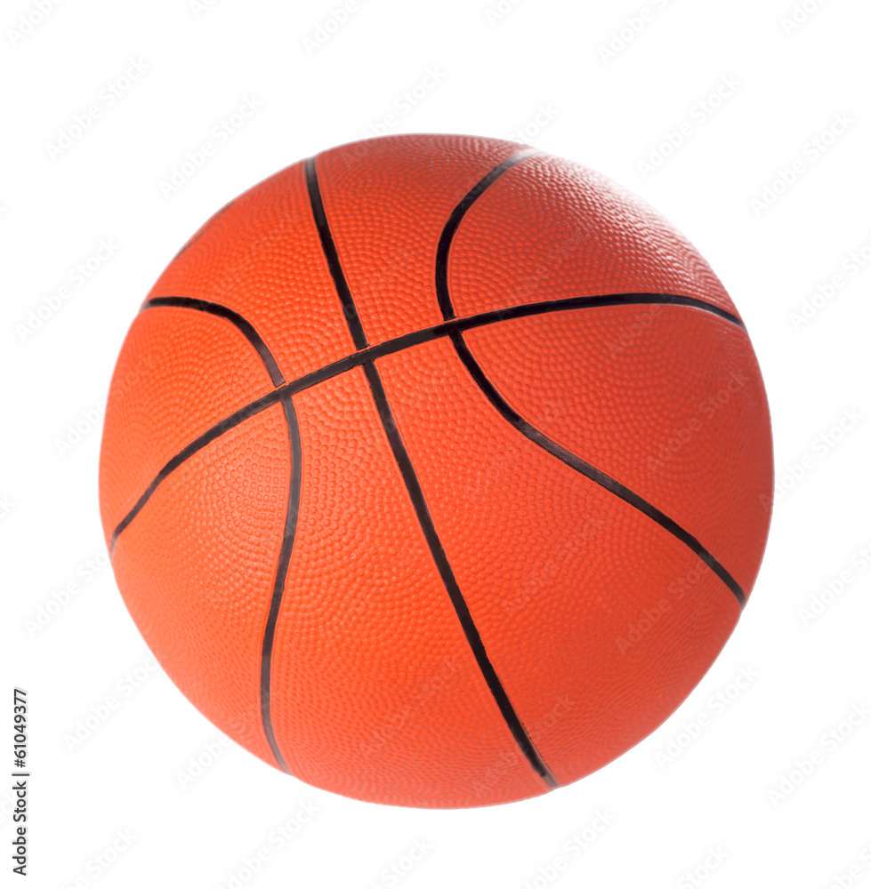 Ball for game in basketball of orange colour isolated on white Ball for game in basketball of orange colour isolated on white