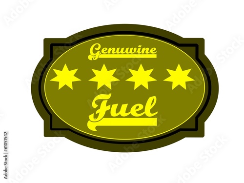 Vintage Retro Gasoline Fuel Logo