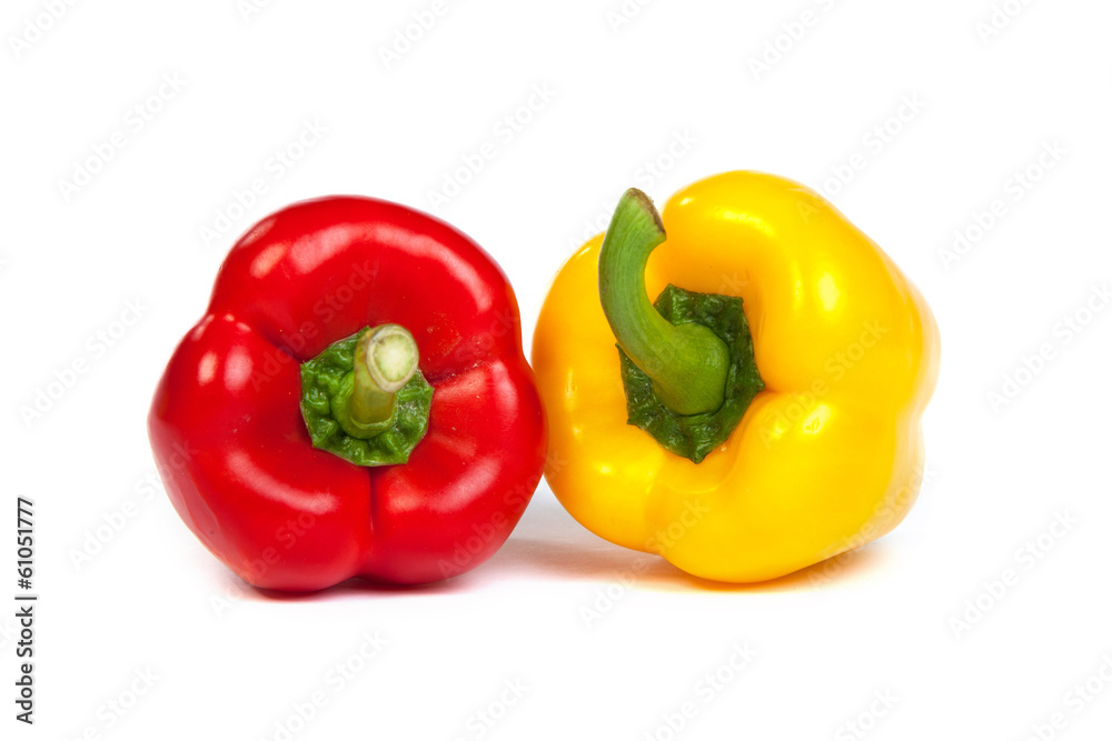 Group of seet bell peppers isolated on white Group of seet bell peppers isolated on white