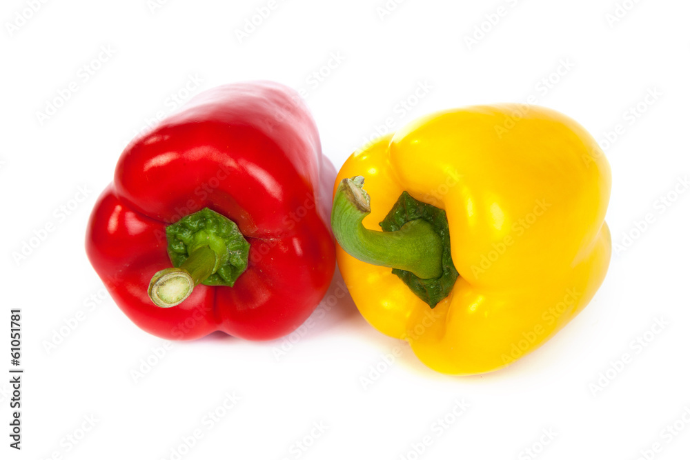Group of seet bell peppers isolated on white Group of seet bell peppers isolated on white