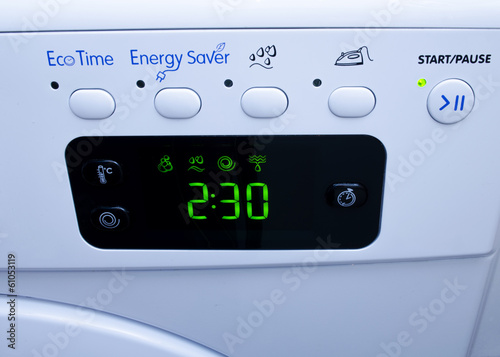 Display on washing machine