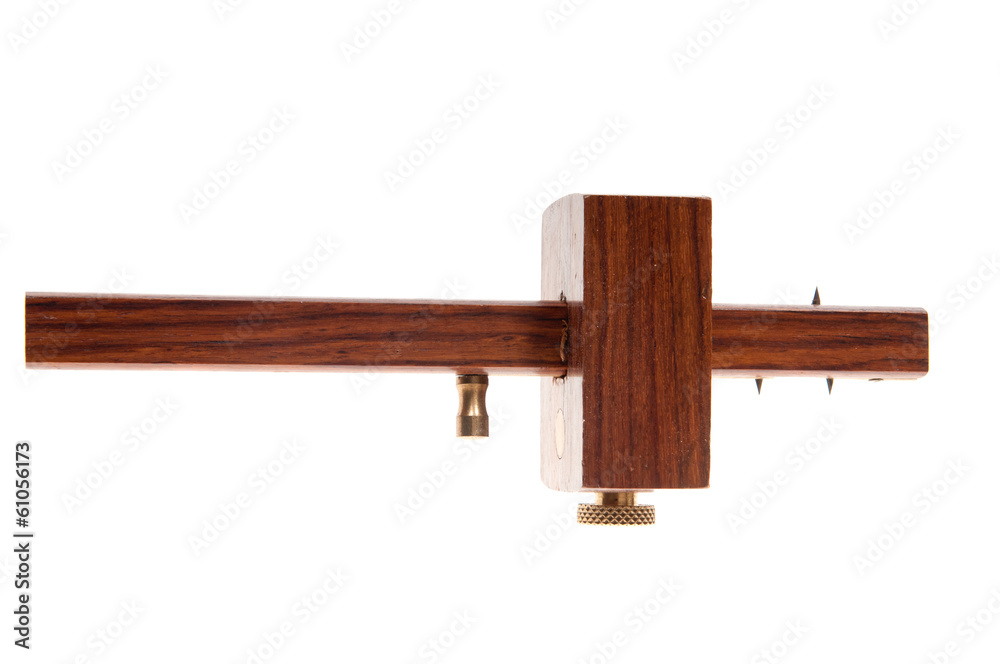 carpenters Mortice marking gauge isolated on white carpenters Mortice marking gauge isolated on white