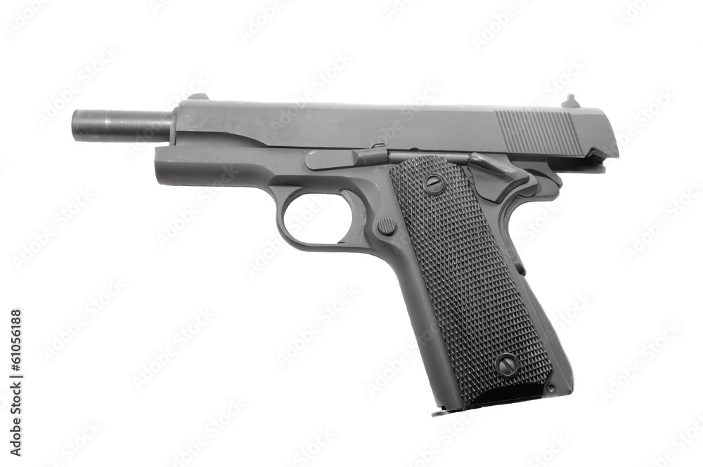 Handgun isolated on a white background