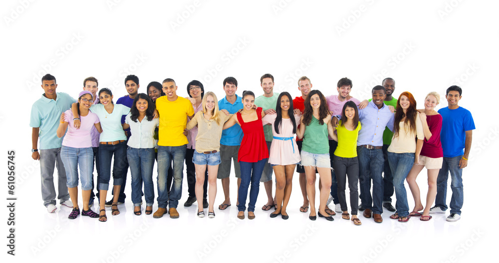 Group portrait of international youths Group portrait of international youths