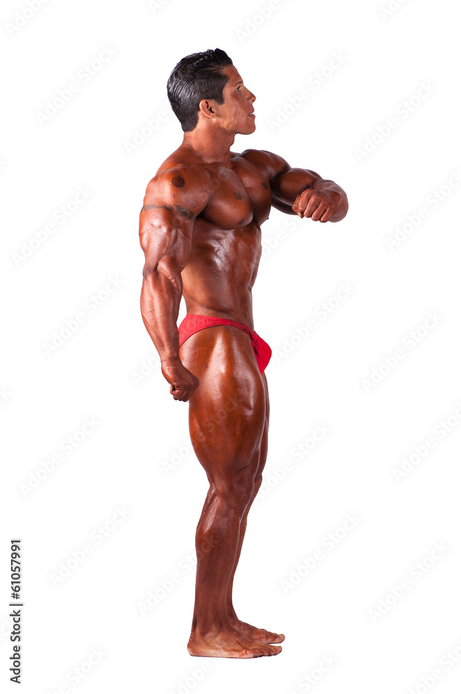 Image of muscle man posing in studio Image of muscle man posing in studio