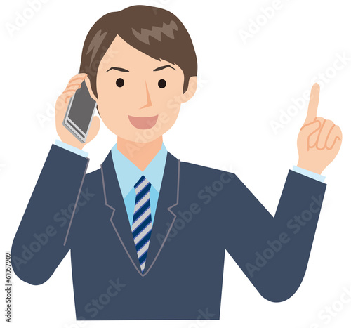電話をしているビジネスマン
