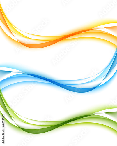 Set of wavy banners