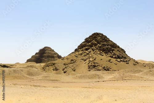 Pyramid of Userkaf at Saqqara  Egypt.