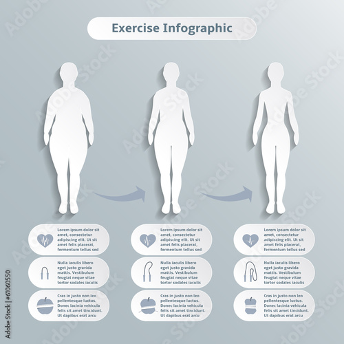 Infographic elements for women fitness