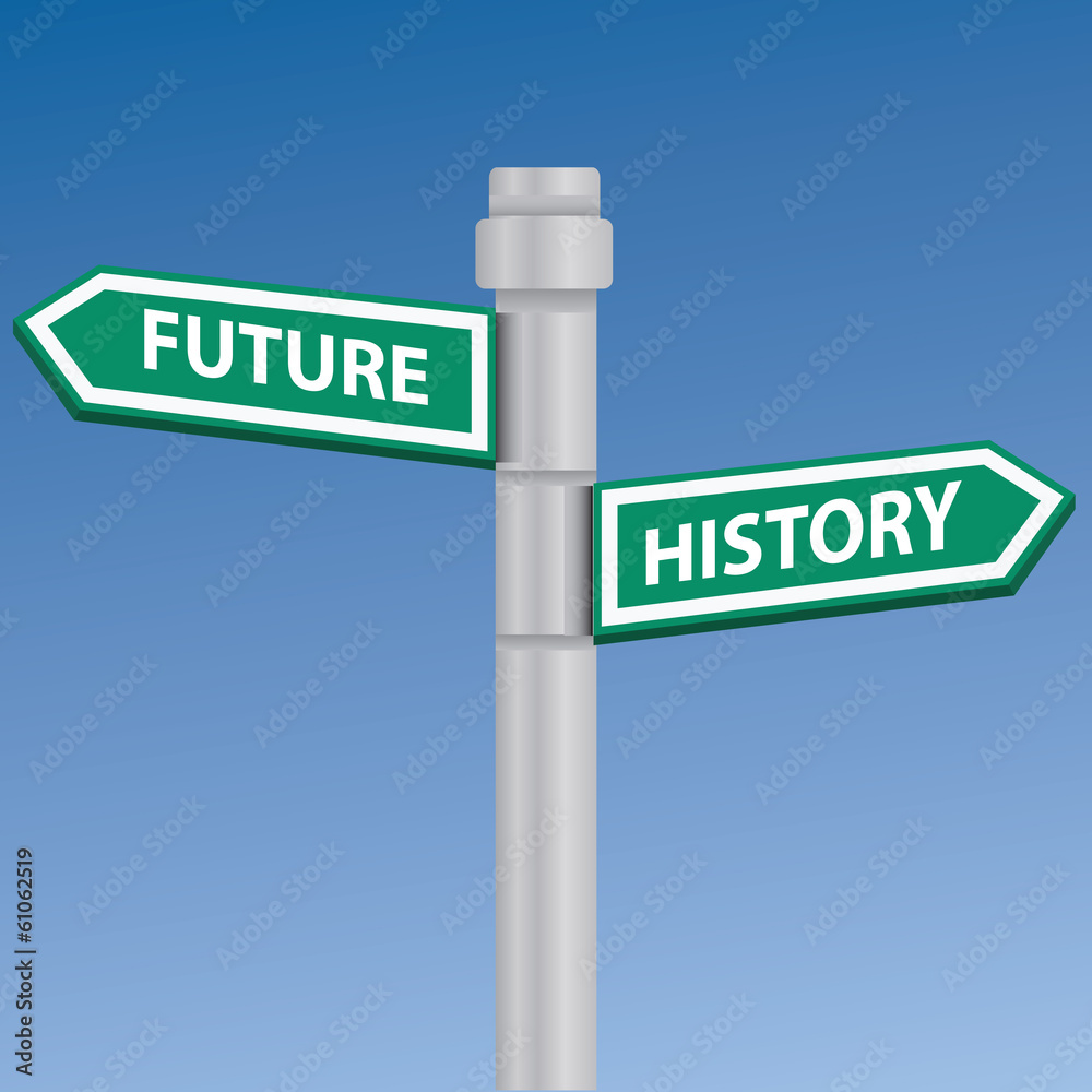 Future and history signpost,vector Future and history signpost,vector