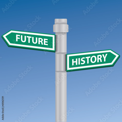 Future and history signpost,vector