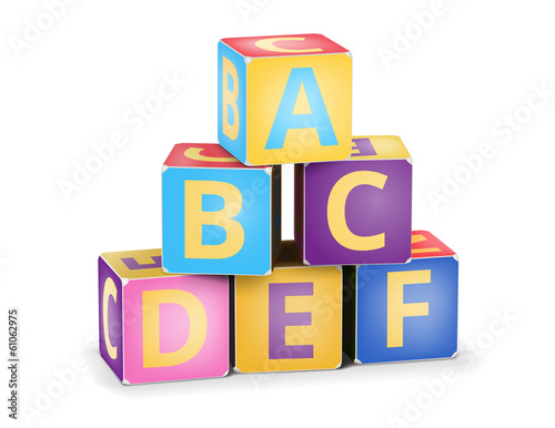 Vector A,B,C cubes pyramide