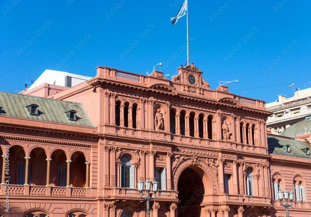 Detail of the Casa Rosada in Buenos Aires